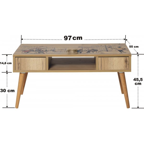 Table basse Broadway 97 x 55 cm - Pin Table basse Broadway 97 x 55 cm - Pin