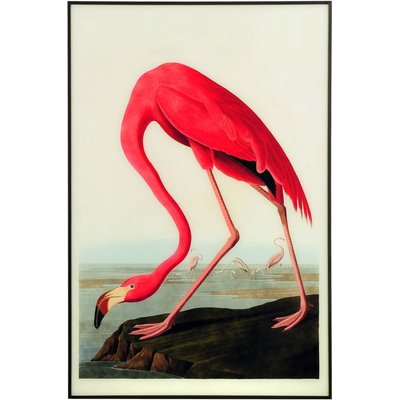 Glastavla Flamingo - 60x90 cm