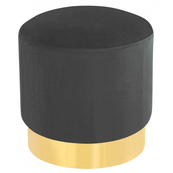 Sittpuff San remo 40 cm - Svart/Mssing