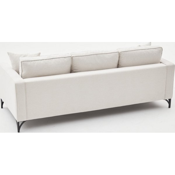 Berlin 3-sits soffa - Gräddvit/svart Berlin 3-sits soffa - Gräddvit/svart