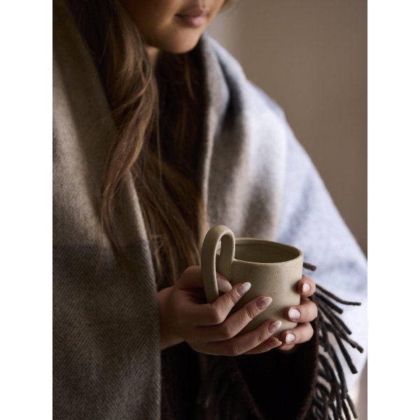 Plaid en laine 130 x 170 cm - Gris