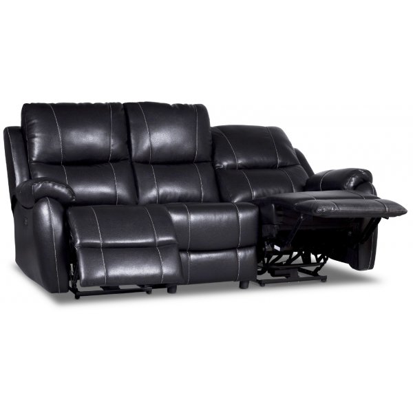Reclinersoffa 3-sits i svart Microfiber - Enjoy Chicago Reclinersoffa 3-sits i svart Microfiber - Enjoy Chicago