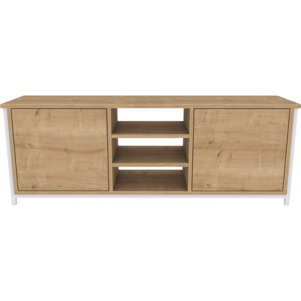 Banc multimédia Otis - Blanc/chêne Banc multimédia Otis - Blanc/chêne