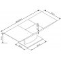 Chandrika frlngningsbart matbord o hgglans 90x180-220 cm