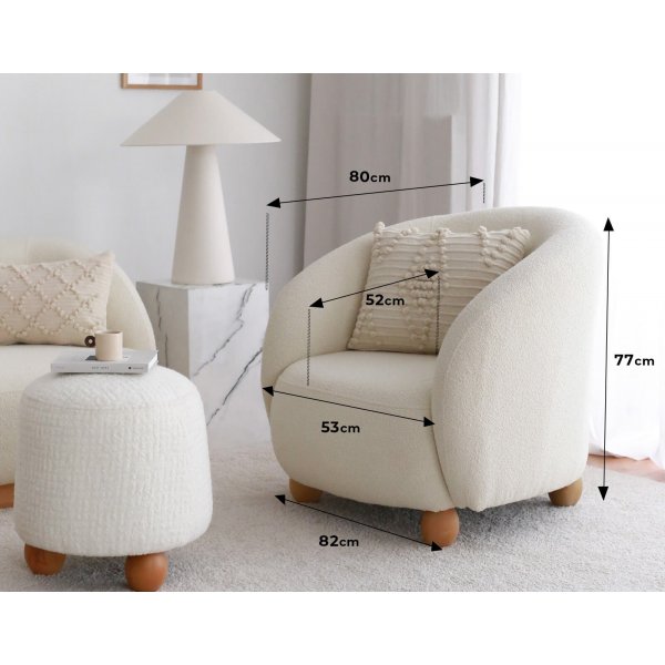 Fauteuil Slon - Blanc
