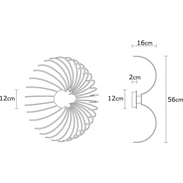Aspendos wandlamp N-644 - Wit