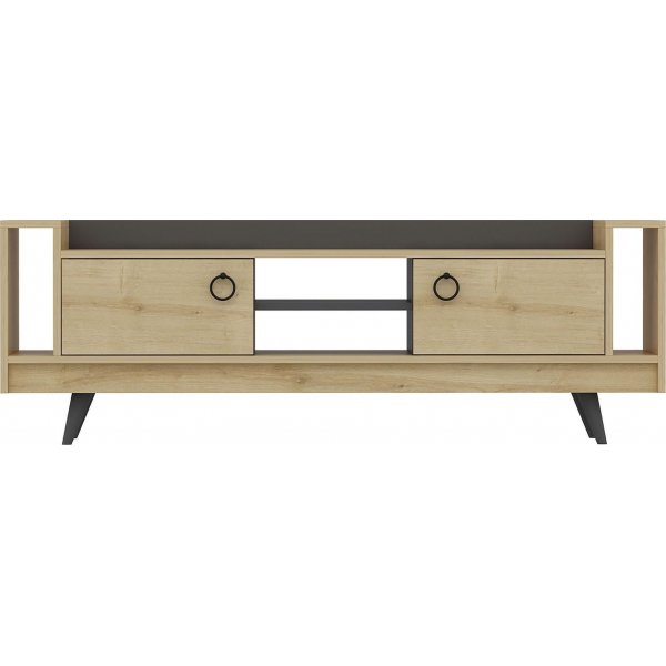 Banc multimédia Tyler - Chêne/anthracite Banc multimédia Tyler - Chêne/anthracite