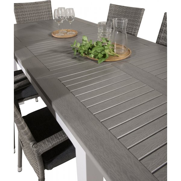 Albany utematgrupp med 6 st Anna stolar - Grå/Vit Albany utematgrupp med 6 st Anna stolar - Grå/Vit