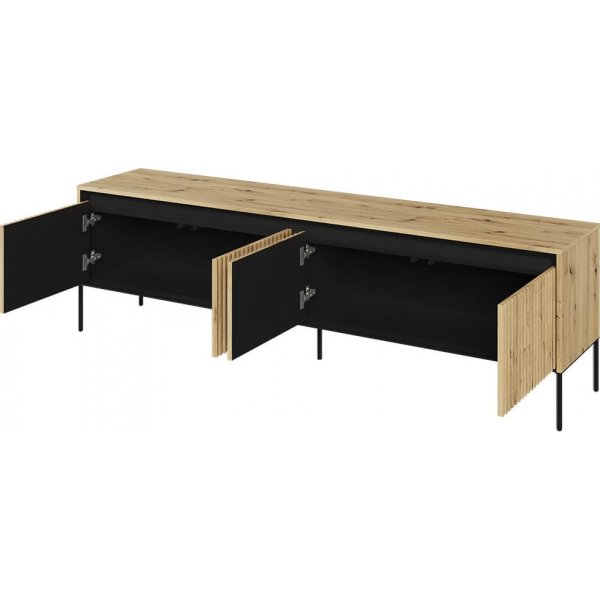 Trend TV-bnk B193 cm - Artisan ek/svart