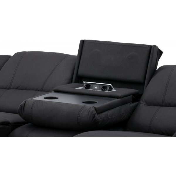 Canapé inclinable 3 places Singapore - Noir Canapé inclinable 3 places Singapore - Noir
