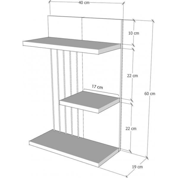 Kinik wandplank - Wit