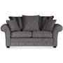 Eriksberg 2-sits soffa - Gr/brunt mnster + Textilskydd fr mbler