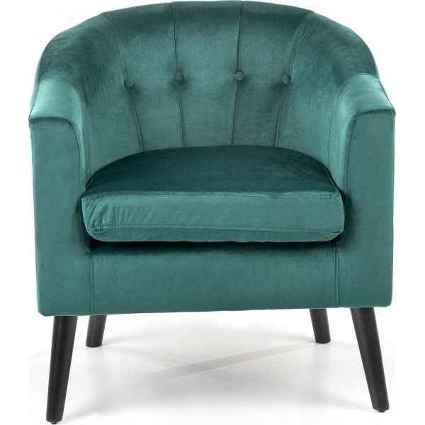 Fauteuil Aric - Vert foncé/noir + Nettoyage textile pour meubles Fauteuil Aric - Vert foncé/noir + Nettoyage textile pour meubles