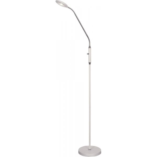 Moto golvlampa - Vit/krom