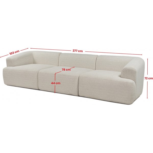 Sofia 3-sits soffa - Vit Sofia 3-sits soffa - Vit