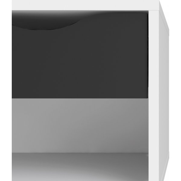 Oslo sängbord - Vit/svart Oslo sängbord - Vit/svart