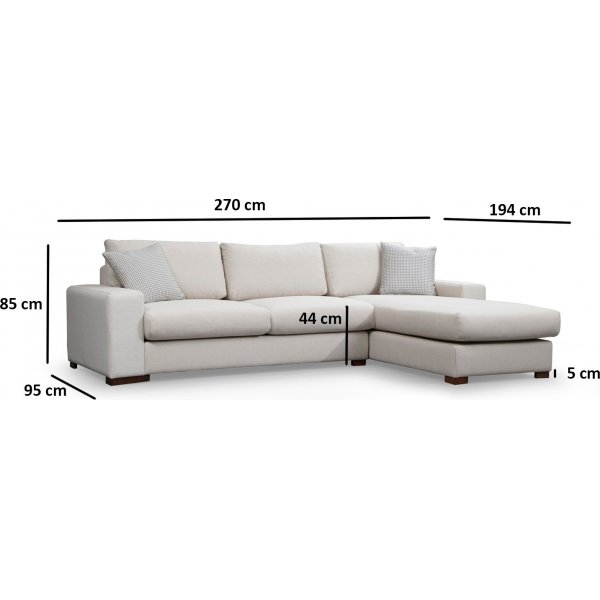 Long divansoffa - Beige Long divansoffa - Beige