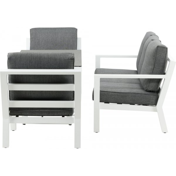 Barcelona soffgrupp - Vit/grå Barcelona soffgrupp - Vit/grå