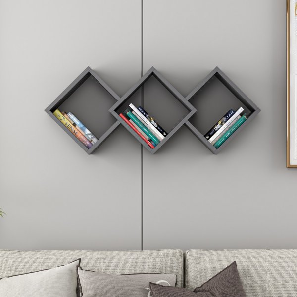 Galaxy wandplank Antraciet