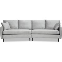 Visby 4-sits svängd soffa 301 cm - Gråbeige sammet Visby 4-sits svängd soffa 301 cm - Gråbeige sammet