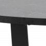 Amble runt matbord Ø110 cm - Svart/marmor