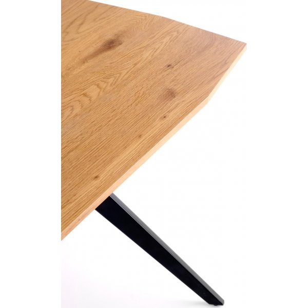 Table  manger Assis 140-180 x 80 cm - Chne/noir
