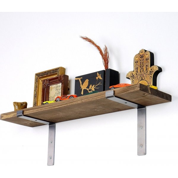 Lamba wandplank 2 - Zwart/walnoot Lamba wandplank 2 - Zwart/walnoot