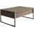 Table basse Lux 90 x 60 cm - Noyer/argent