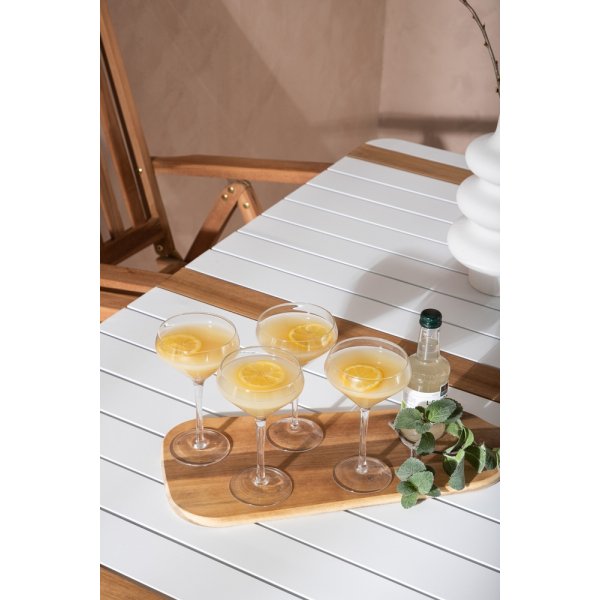 Togo utematgrupp med 4 st Kenya stolar - Teak/Vit Togo utematgrupp med 4 st Kenya stolar - Teak/Vit