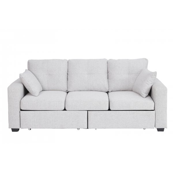 Divansoffa Davis med förvaring – Ljusgrå Divansoffa Davis med förvaring – Ljusgrå