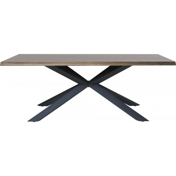 Table à manger Sky en chêne fumé avec pieds croisés - 200x100 cm Table à manger Sky en chêne fumé avec pieds croisés - 200x100 cm