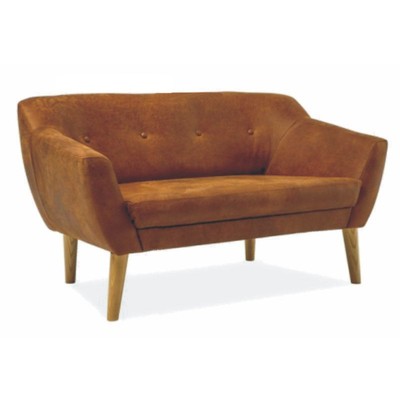Camryn 2-sits soffa - Brun/ek