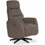 Comfort Saga (el) reclinerftlj med inbyggt fotstd - Grbeige ecolder
