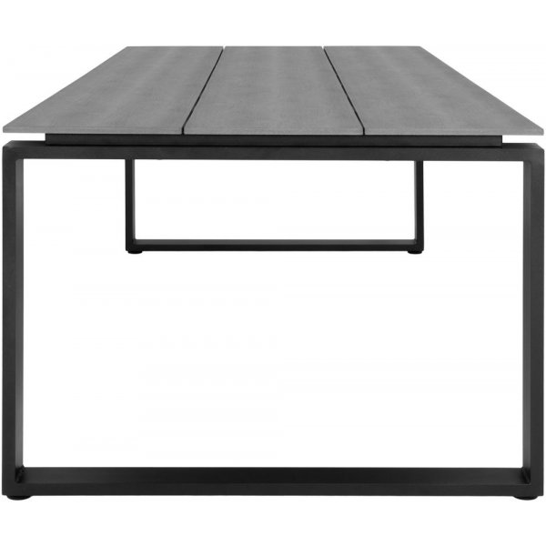 Denver matbord - Gr/svart - 220x100 cm