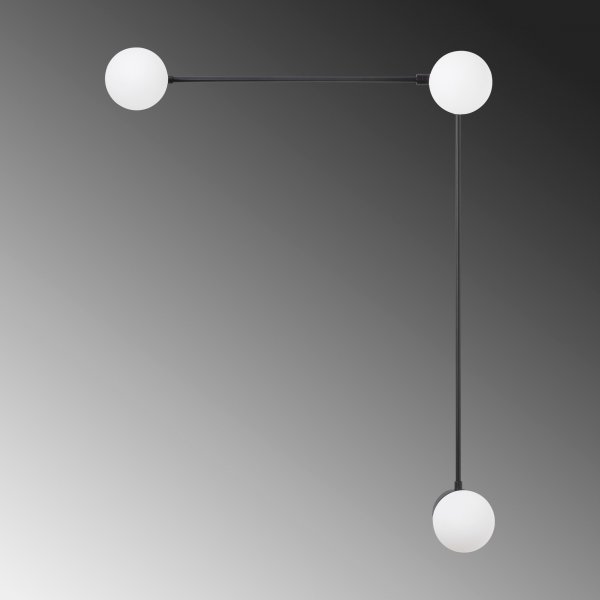 Domino wandlamp 11048 - Zwart/wit