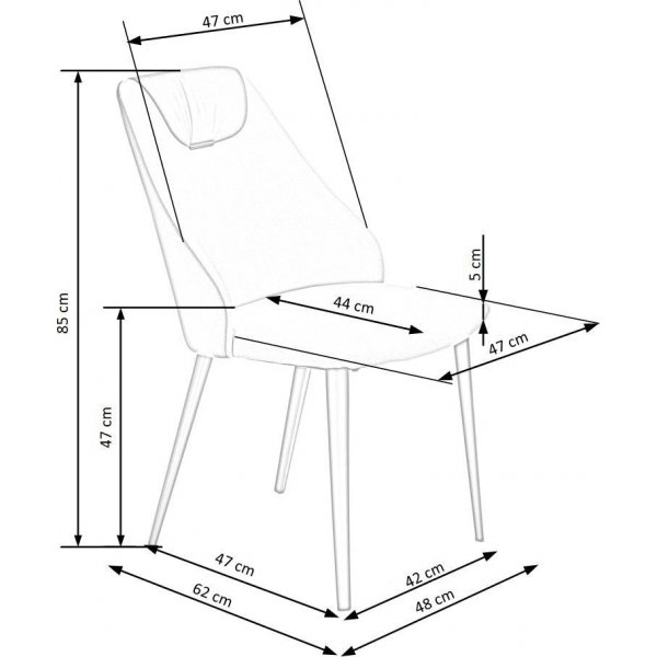Chaise de salle à manger Cadeira 470 - Gris clair/gris foncé Chaise de salle à manger Cadeira 470 - Gris clair/gris foncé