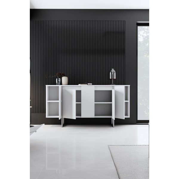 Buffet Lux - Blanc/argent