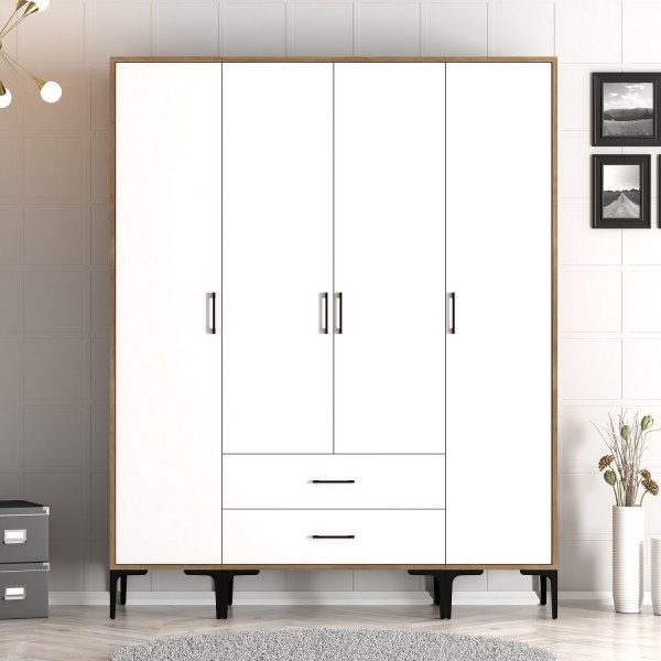 Armoire Kumsal 13 Noyer/blanc Armoire Kumsal 13 Noyer/blanc