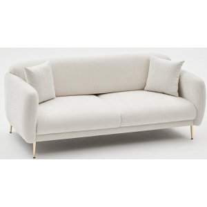 Simena 3-sits soffa - Grddvit/guld