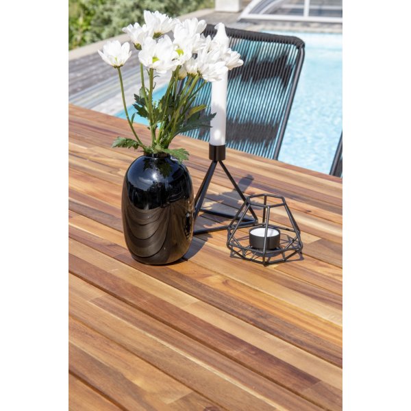 Bois matbord 205 x 90 cm - Svart/Natur