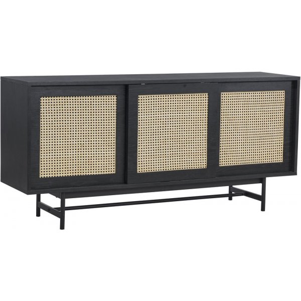 Othello svart sideboard med skjutdörrar i rotting Othello svart sideboard med skjutdörrar i rotting