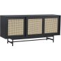 Othello svart sideboard med skjutdrrar i rotting