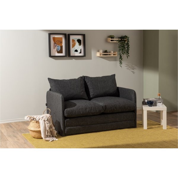 Saga 2-sits bäddsoffa - Mörkgrå Saga 2-sits bäddsoffa - Mörkgrå