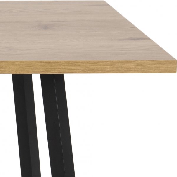 Table  manger Cenny 160 cm - Chne/noir