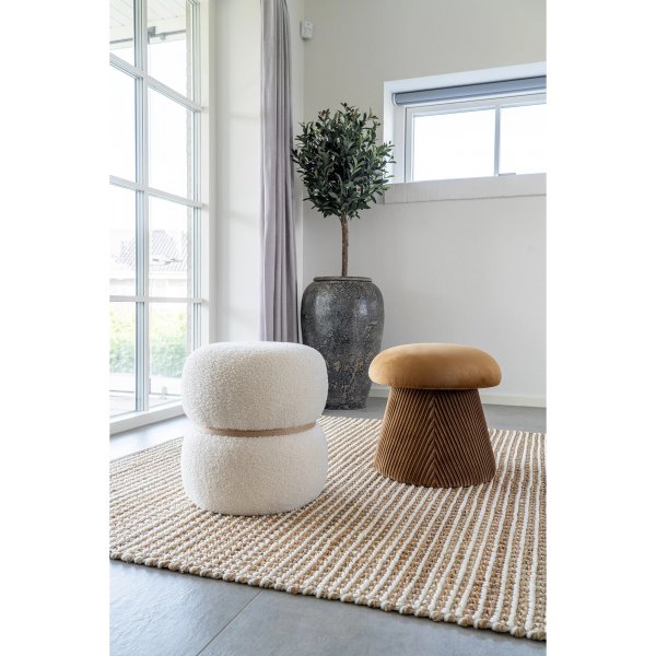 Pouf Hampton - Velours ocre
