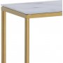 Console Alisma 110 cm - Marbre blanc/or