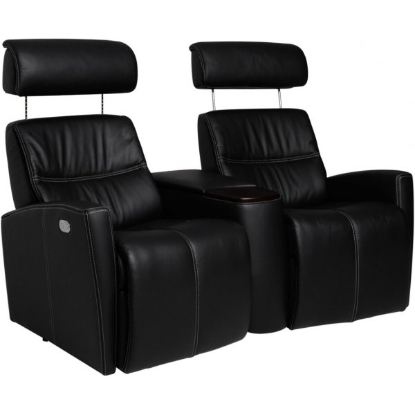 Canap relax lectrique 2 places Milan - Noir