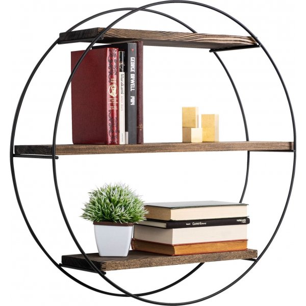 Wandplank rond zwart Ø60 cm Wandplank rond zwart Ø60 cm