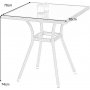 Benin matbord 70 cm - Mrkbrun konstrotting + Textilskydd fr mbler
