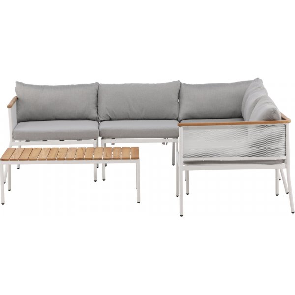 Groupe lounge Nettan - Blanc/gris clair Groupe lounge Nettan - Blanc/gris clair